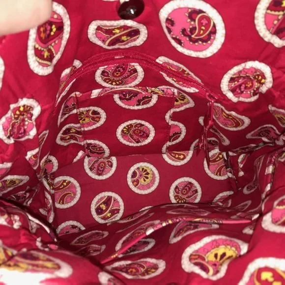 Rosy Posies Laura Cinch Tote Vera Bradley shoulder bag tote Retired Spring 2012 - Picture 6 of 11